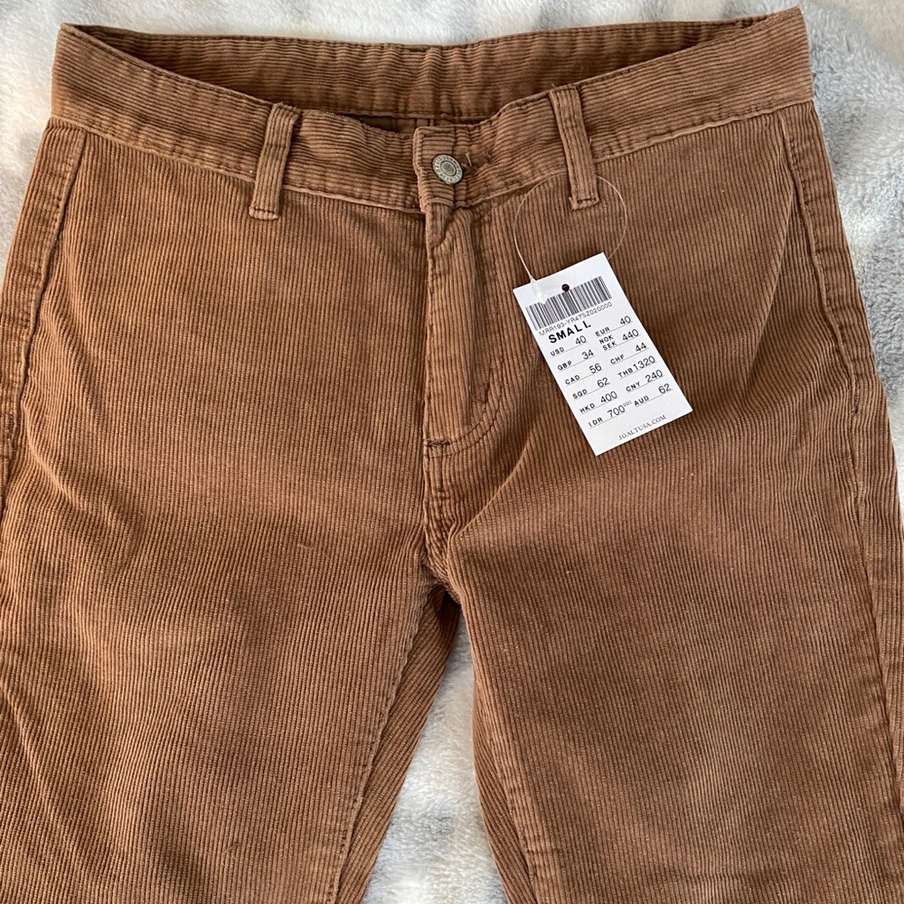 Brandy brown corduroy flare pants